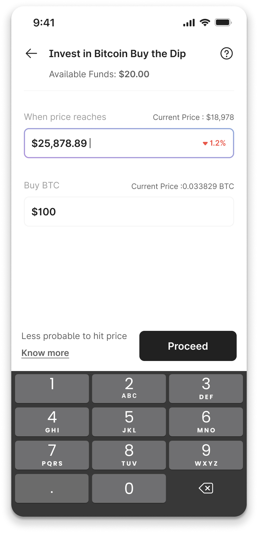 Efficiency signal visible