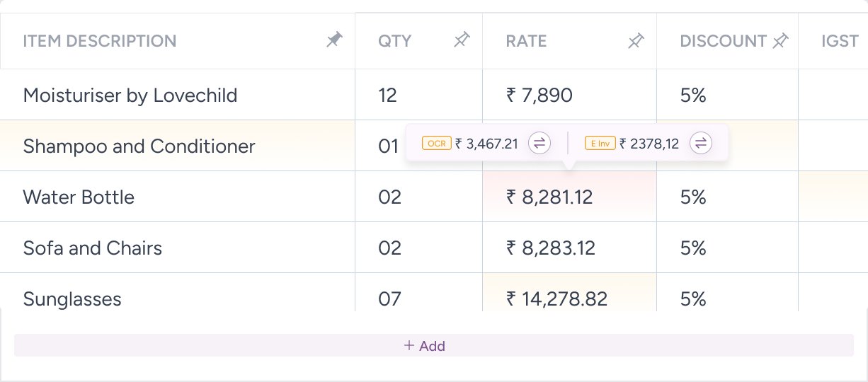 Rate conflict tooltip